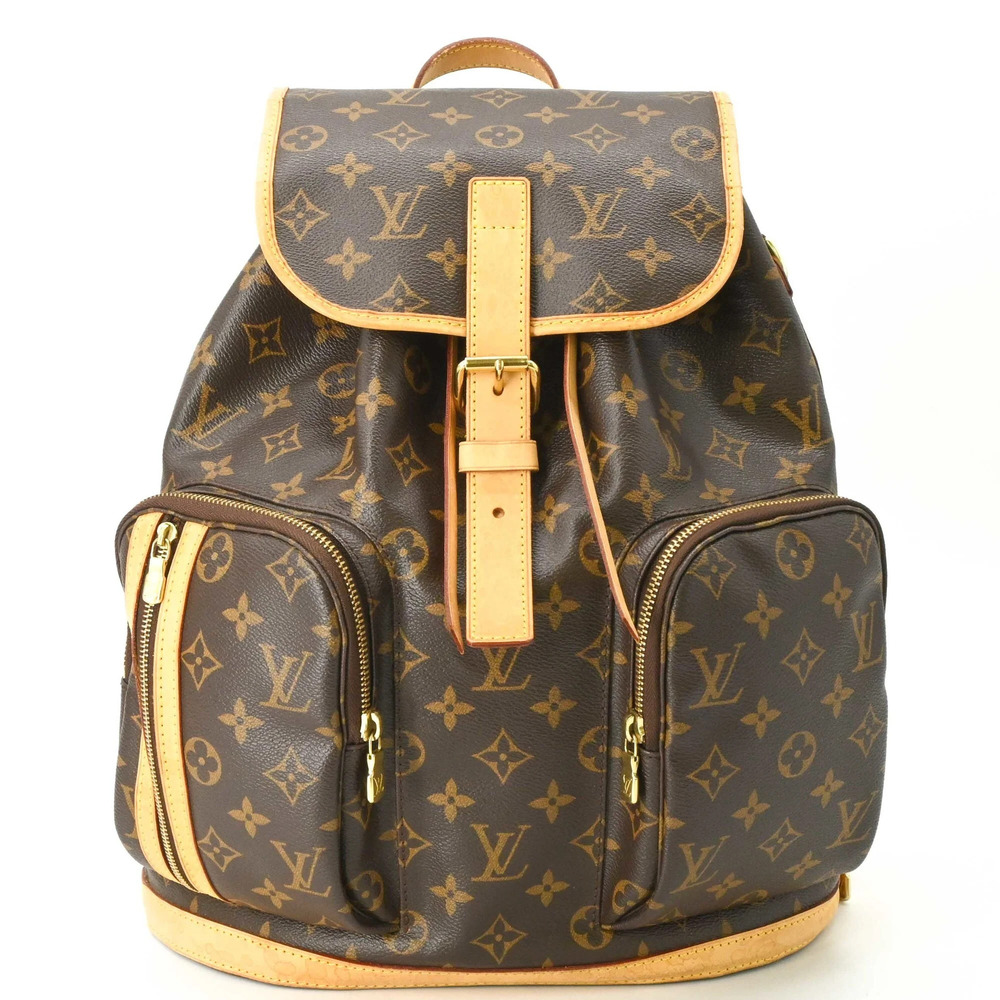 LOUIS VUITTON Monogram Sac à Bosphore Backpack, Canvas and Leather, Brown, M4...